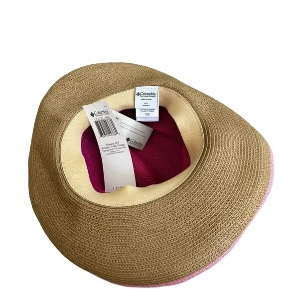 Columbia Flamingo Bay Straw hat in raspberry fizz NWT - Picture 6 of 8